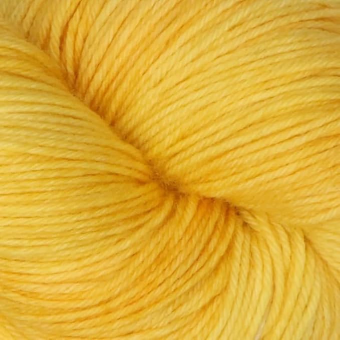 KnitPro Symfonie Fingering Weight Hand Dyed Semi-Solid Yarn Skein | Extra Fine Merino Wool & Polyamide Blend for Knitting & Crocheting, Oeko-TEX Certified 400m, 100g | Terra Sunshine
