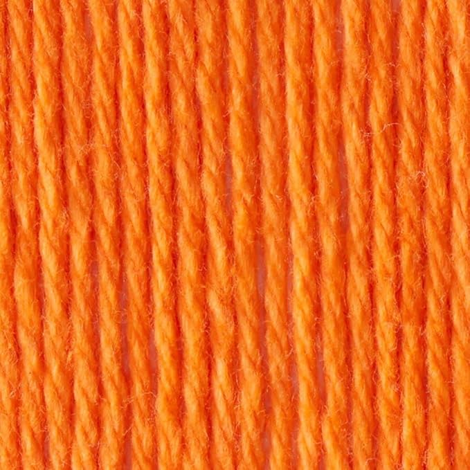 Lily 10200101628 Sugar 'N Cream The Original Solid Yarn, 2.5oz, Medium 4 Gauge, 100% Cotton - Hot Orange - Machine Wash & Dry