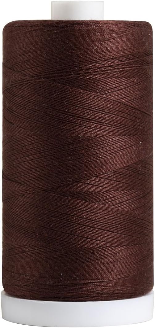 Connecting Threads Brown 100% Cotton Thread for Sewing, Quilting, and Crafting - 50-Weight - 1200 Yard Large Spool (Rosewood)