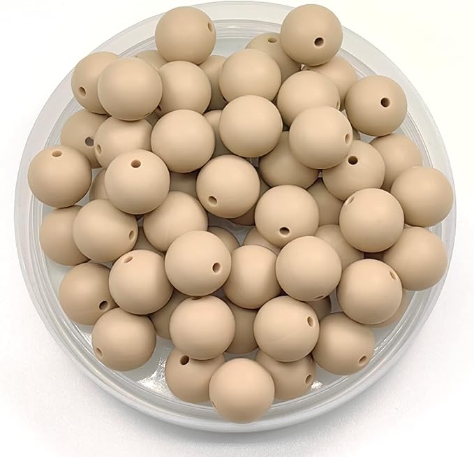 100Pcs 9mm Round Rubber Silicone Bead Bulk Loose Beads Gorgeous Making Kit for Keychain Tassels Necklace Bracelet Jewelry DIY Crafts Making