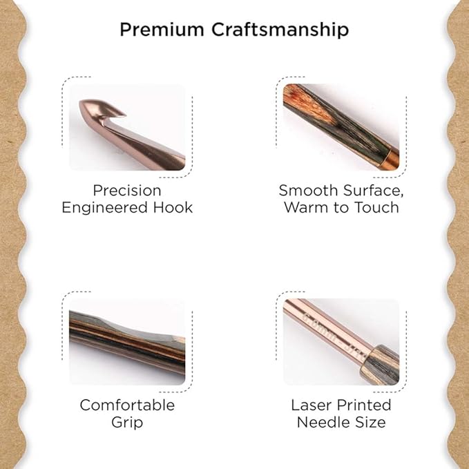 Knitter’s Pride Terra Single-Ended Crochet Hook – US Size J (6mm)
