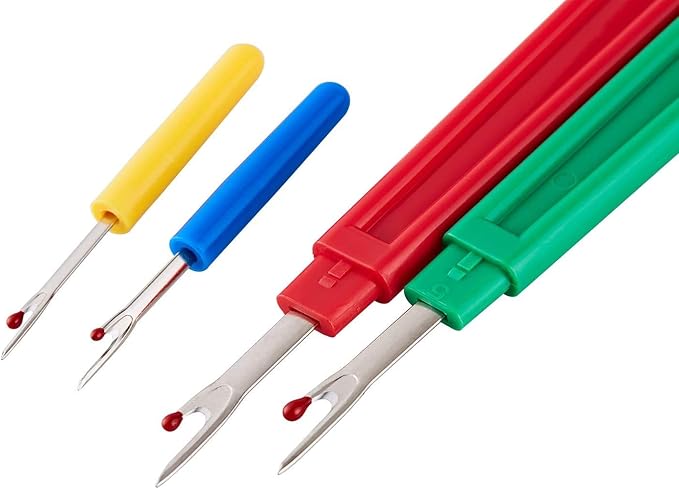 Sewing Seam Ripper Tool,Stitch Remover and Thread Cutter with 2Big+2Small Seam Rippers,1 Pack Thread Snips,1Pack 5”Scissor