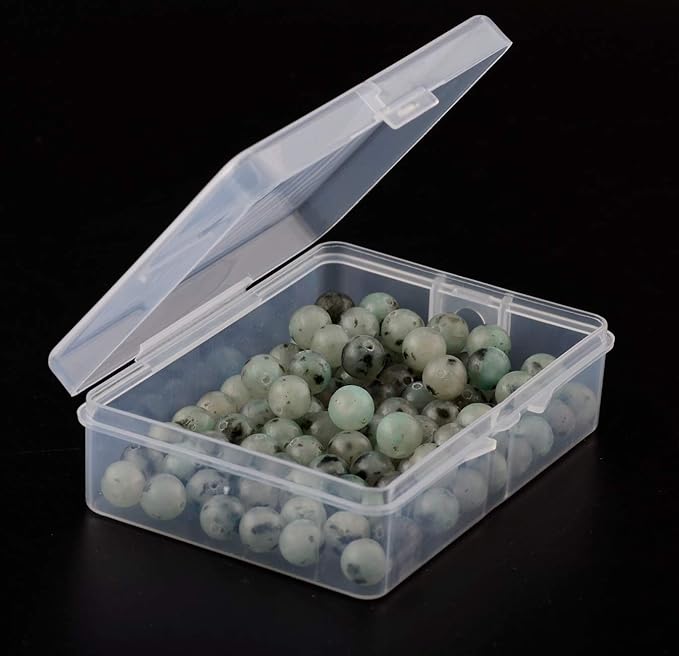 Natural Stone Beads 100pcs 8mm Green Grass Agate Taiwan Green Jade Round Stone Beading Loose Gemstone Hole1mm DIY Smooth Beads for Bracelet Necklace Earrings Jewelry Making (Green Grass Agate, 8mm)
