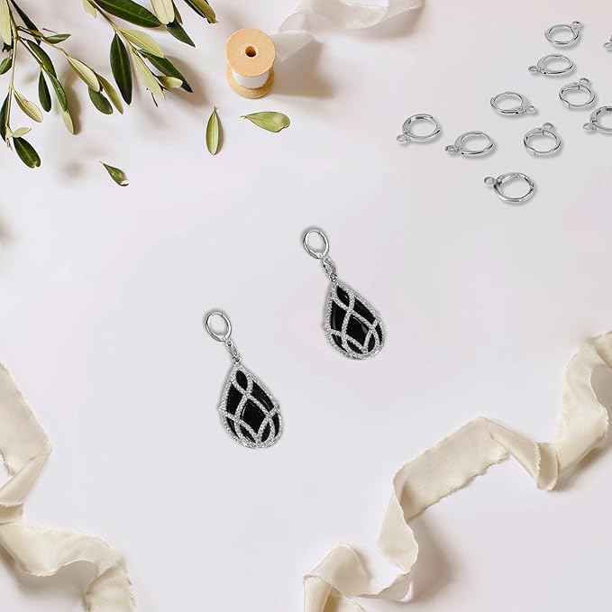 yaugkh 925 silver filled earring hooks hypoallergenic lever back huggie earwires dangle findings for jewelry making supplies