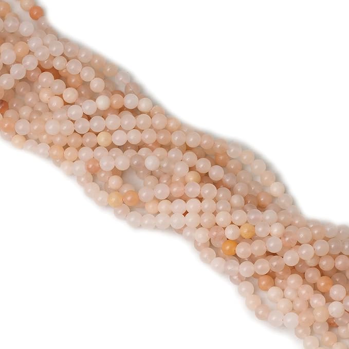 cheavian 60pcs 6mm natural pink aventurine gemstone round loose beads stone beads for jewelry making diy findings 1 strand 15"