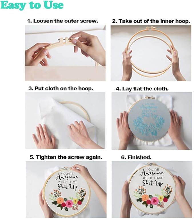 Cooliya Mothers Day Gifts for Mom from Daughter Son - Embroidery Kit for Beginners - Embroidery Starter Kit Craft Kit Cross Stitch Kit - Birthday Gift for Women, Best Friend, Daughter, Mom, Coworker