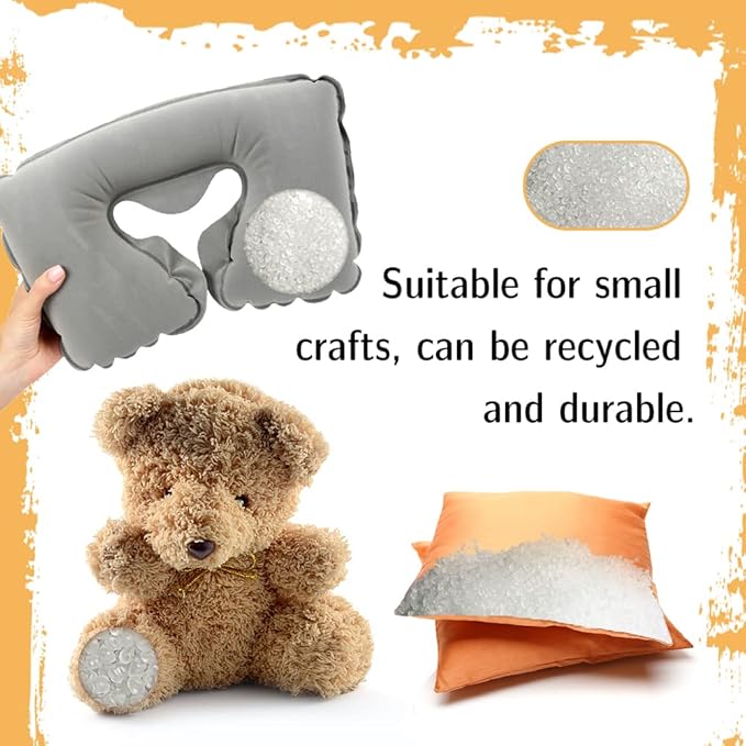 14oz Stuffing Beads, 8.8oz Weighted Beads for Stuffed Animals, Craft Poly Pellets Weighted for Stuffed Animals - 400g