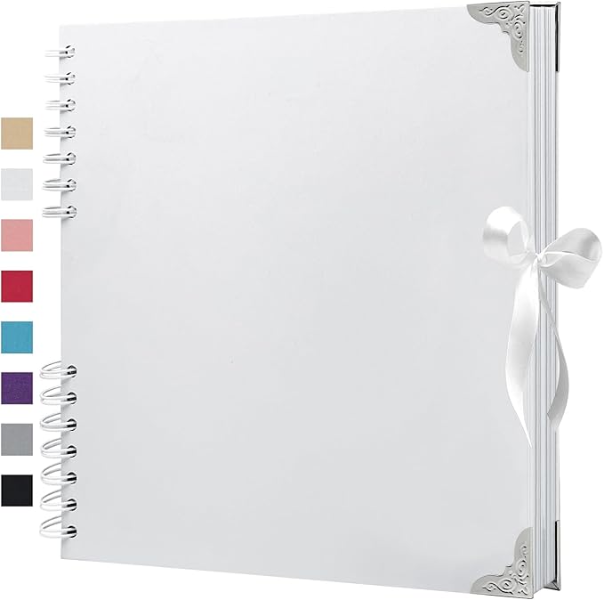 Scrapbook Album 10x10 Inch - Hardcover Kraft Paper Photo Album with 40 Pages, Memory Book for Wedding, Anniversary, Family, Christmas, Baby Shower, Ideal for Preserving Precious Moments