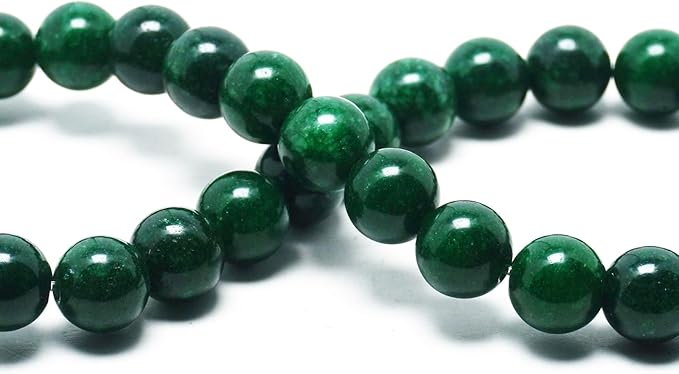 Natural African Green Jade Beads for Jewelry Making - Stone Gemstone Beads for Bracelets, 6mm Round Loose Beads(59-62pcs, 6mm, African Green Jade)