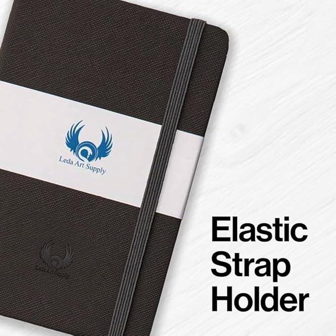 leda art supply pocket sketch book - thick drawing paper for marker watercolor pencil mixed media - 160 blank pages - small size, ideal for artists - drawing notebook, 3.5 x 5.5 art journal