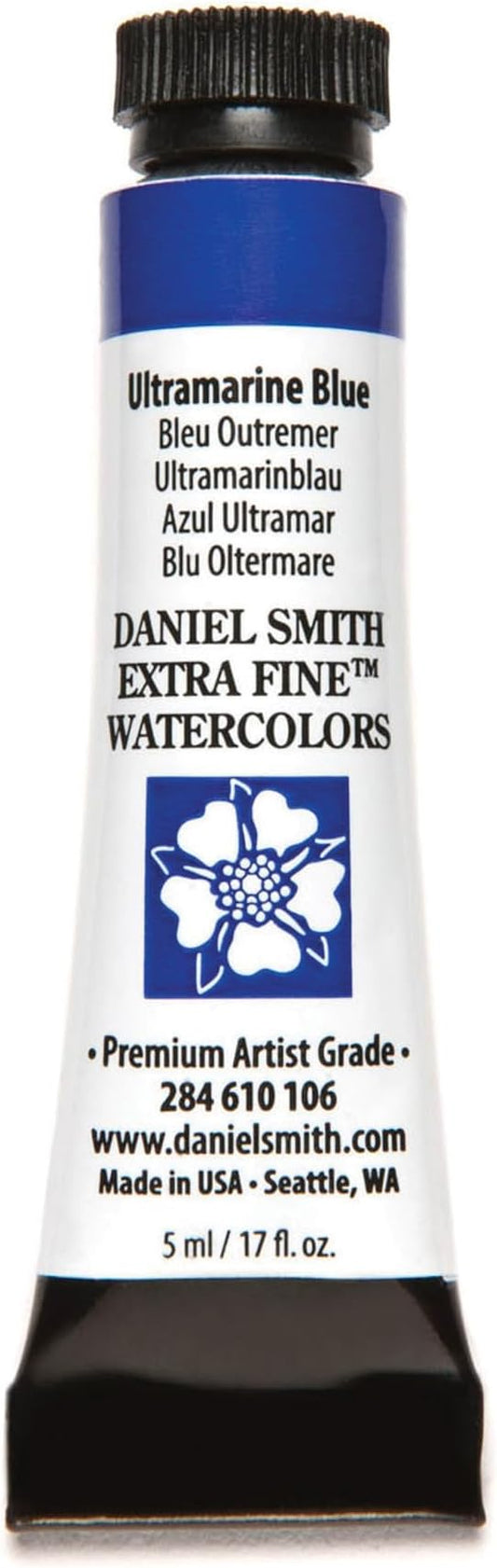 Daniel Smith Extra Fine Watercolor Paint, 5ml Tube, Ultramarine Blue, 284610106
