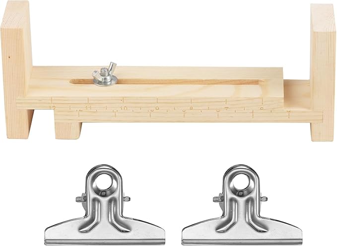 RUGLAMZHIP Wood Bracelet Jig, Wood Maker,Bracelet Tool Kit, Paracord Jig DIY Hand Knitting, Free Size Length,U Shape Clear Scale Kit with 2 Clamp