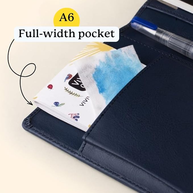 Viviva Colors A6 Travel Paint Set – Portable Watercolor Kit with 16 Colors, A6 Sketchpad, Leather Case, Waterbrush & Marker – Fun, Vibrant, Portable Travel Art Kit for Adults & Kids