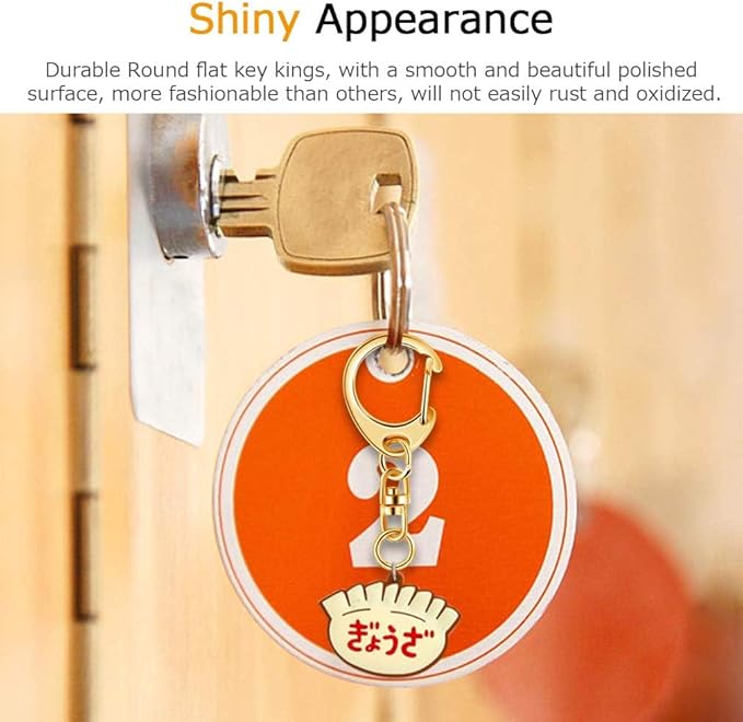 Roctee 50 Pack Gold Keychains with Jump Rings & Chains, 1.92" DIY Keychain Hardware Kit for Crafts, Key Ring Accessories for Keychain Making Projects