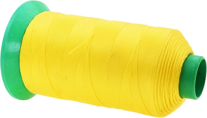 Mandala Crafts Size 138 420D T135 Bonded Nylon Thread - Yellow 1250 YDs Tex 135 Heavy Duty Sewing Threads for Leather, Jeans, Weaving, Outdoor Marine Upholstery