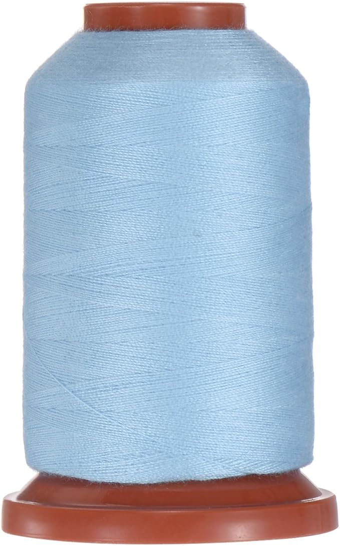uxcell 40D/2 Sewing Thread 1100 Yards Polyester Household Sewing String Hand Stitching Polyester Cord for Clothing Stitching Shoe Bag Repairing DIY Craft Sky Blue
