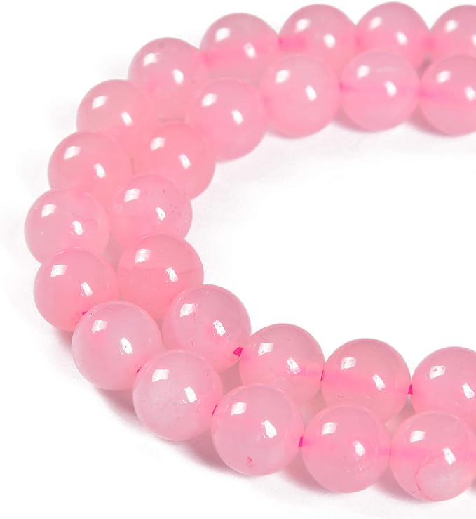90pcs 4mm Natural Rose Quartz Gemstone Round Spacer Loose Stone Beads for Jewelry Making 15.5" 1 Strand (Rose Quartz, 4mm 90Beads)