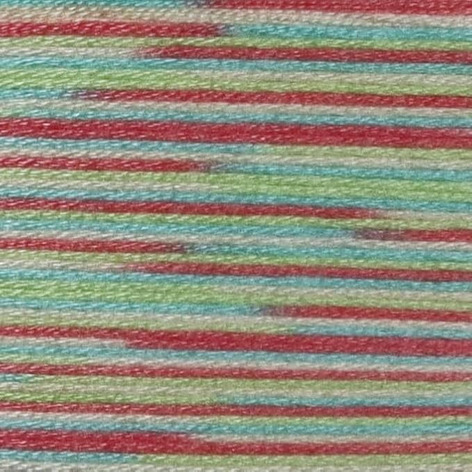 KCS Big skeins of 25 Meters Size 25 Color Variegated Cross Stitch Stranded Threads,6 skeins,4501