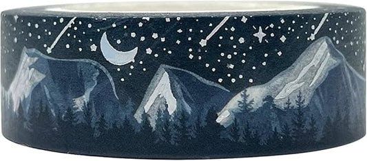 allydrew Gold and Silver Foil Washi Masking Tape, 15mm x 10M, Meteor Shower