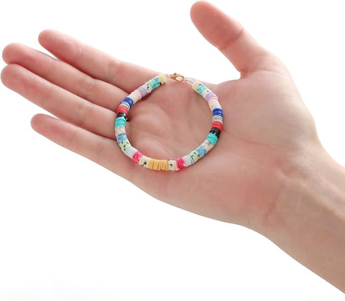 Piccassio Clay Beads Bracelet Making Kit – 10,500+ Heishi Beads in 48 Colors DIY Jewelry Kit with Charms, Letters, Shells & Tools Perfect for Girls, Teens & Creative Adults