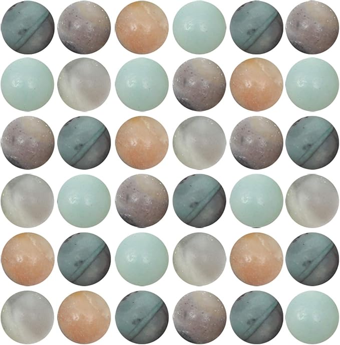 Natural Stone Beads 100pcs 10mm Amazonite Stone Round Genuine Real Stone Beading Loose Gemstone Hole Size 1mm DIY Smooth Beads for Bracelet Necklace Earrings Jewelry Making (Amazonite Green, 10mm)