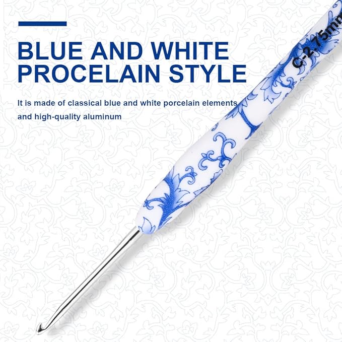 BCMRUN 2.75 mm(C) Crochet Hook Extra-Long Crocheting Needles with Soft Handle, Ergonomic Rubber Grips for Beginners Crochet Lovers Knitting Weave Yarn Craft Kits (2.75mm-C)