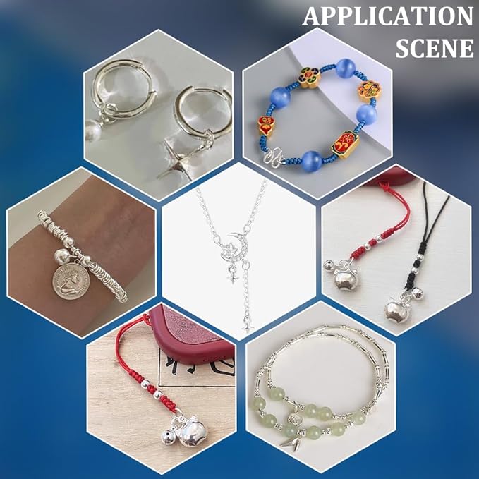 PH PandaHall 180pcs 925 Sterling Silver Plated Open Jump Rings 3/4/5/6/7/8mm O Ring Brass Jewelry Connector Ring Circle Clasp 18~22 Gauge Keychain Rings for Bracelets Necklaces DIY Craft Making