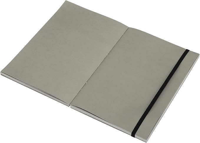 SoHo Urban Artist Brick Sketchbook Journals for Sketching, Drawing, Colored Pencils, Graphite, and More - Grey 5.5"x8.5" (100 GSM, 80 Sheets) - 2 Pack