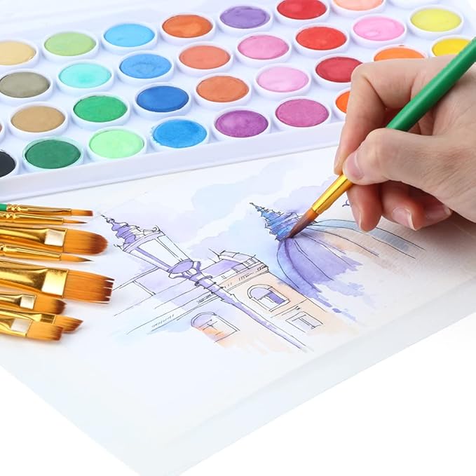 Transon 20pcs Artist Painting Brush Set for Acrylic Watercolor Gouache Hobby Craft Face Rock Painting Green