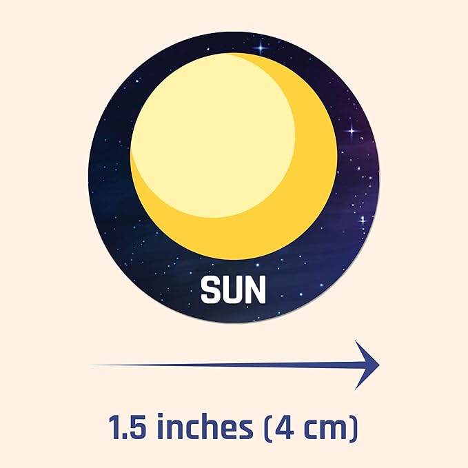 planet solar system stickers for kids, 1.5" - 20 sheets, 200 stickers