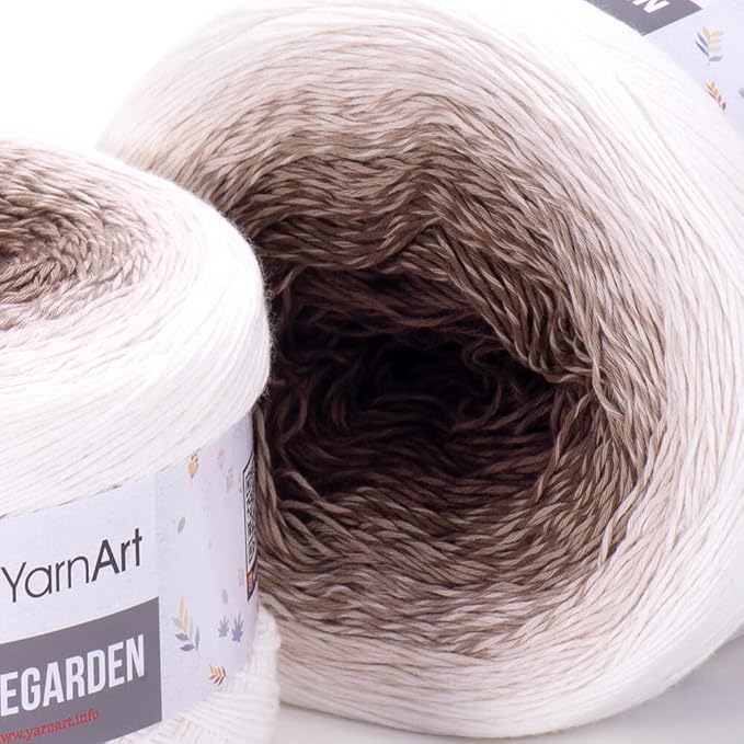 Yarn Art Flowers Rosegarden 100% Cotton 250gr 8.80 oz 1094yds Multicolor Cotton Yarn Rainbow Crochet Yarn Spring Summer (308)