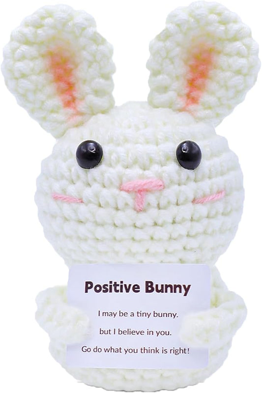 Cute Crochet Rabbit Handmade Knit Mini Bunny Animal Mini Artificial Knit Desk Decor Bunny Animal Crochet Kit for Easter Party Decoration Supplies