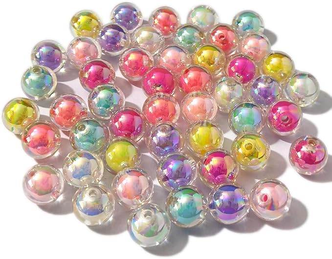 Acrylic Round Mixed 56pcs Loose Beads DIY Craft Embellishment
