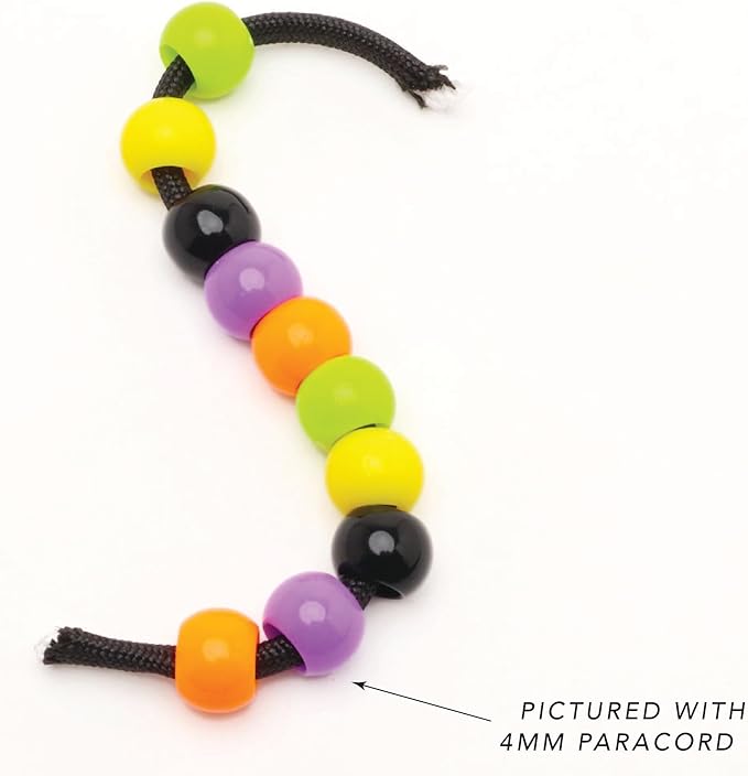 300 acrylic large hole beads for crafts and for hair 10mm x 12mm acrylic barrel beads with 5.7mm large hole, glossy halloween assortment