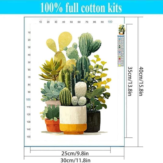 Wolf Stamped Cross Stitch Kits for Beginners Adults, Animal Dimensions Needlepoint Art Crafts,Counted Cross Stitch Kits Embroidery Kits for Beginners Adults for Home Decor 13.8X13.8inch