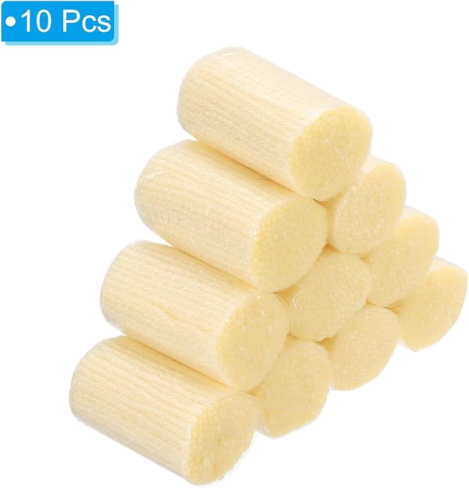PATIKIL 10 Rolls Latch Hook Yarn Kit - Precut Rugs Yarn for Making Crochet Bundles, Tapestry DIY Craft - Adults Beginners - Light Yellow