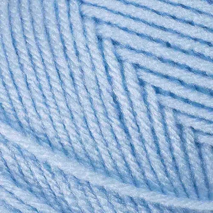 Craft County Size 4 (Medium) 100% Acrylic Fiber Yarn – Variety of Color and Pattern Options – for Crochet, Knitting, and Weaving (Light Blue)