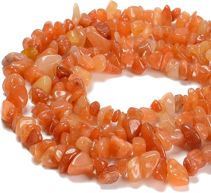 7-8mm Natural Red Aventurine Gemstone Chips Beads Healing Crystals Waist Bracelets Necklace Kit Irregular Stone DIY Crafts Design Jewelry Making