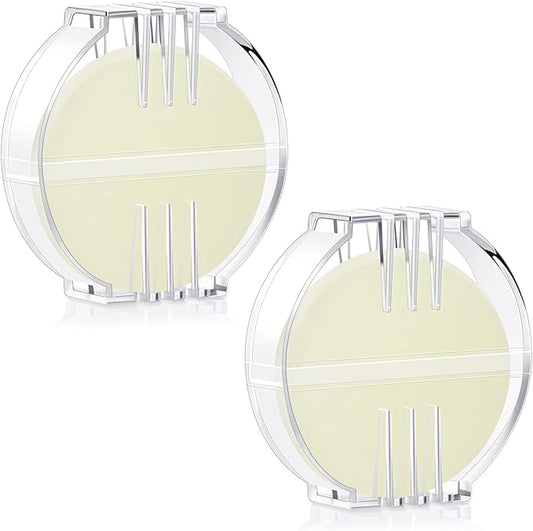 Maitys 2 Pcs Thread Wax Thread Conditioner Beeswax for Hand Sewing Embroidery Beeswax Floss Conditioner for Quilting Sewing Strengthening Line Embroidery Wax (Colorless,Clear Case)