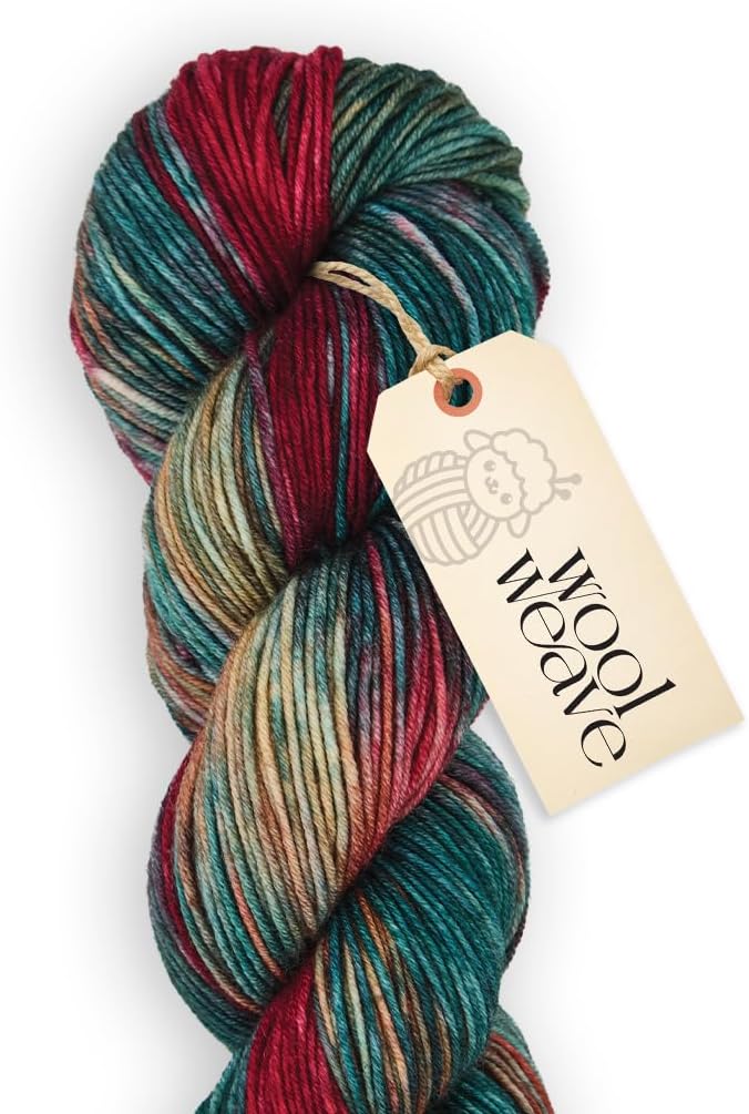 Superwash Merino Wool Yarn for Knitting & Crocheting - Premium Hand Dyed Variegated Yarn, 100gr, 240 Yards, Dk Weight - Luxurious, Soft & Durable