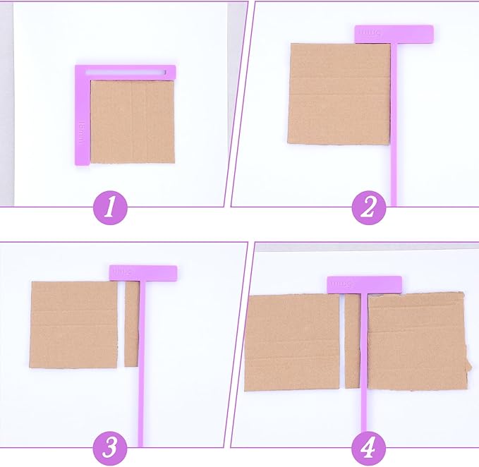 Molain 6 Pcs Book Binding Tool, Easy Scrapbooking Tools Kit for Starter L Ruler + I Ruler + T Ruler + Eyelet Guiding + Corner Miter to Make Junk Journal Handbook Notebook Calendar