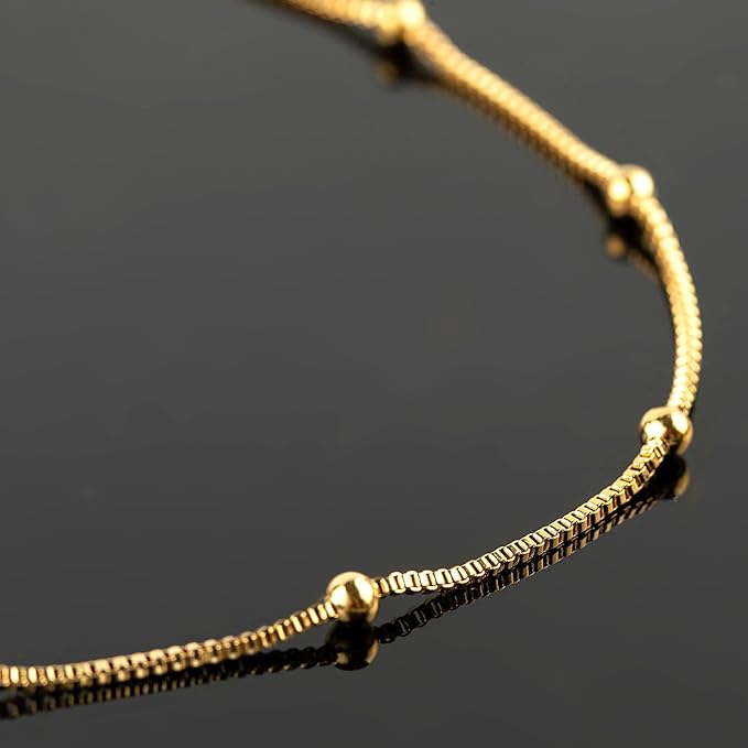 UMAOKANG 16.4 Feet Stainless Steel Chains for Jewelry Making Gold Plated Jewelry Chain Roll Bead Box Link Chain DIY Jewelry Making Chains Bulk