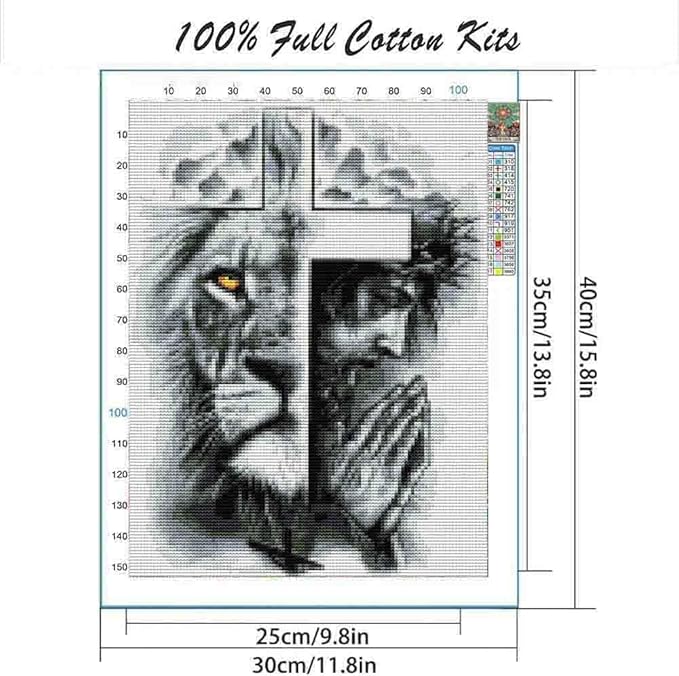 jesus christ cross stitch kits for adults beginner,lion counted cross stitch kits printed stitching cute patterns dimensions needlepoint art crafts embroidery kits for adults beginners