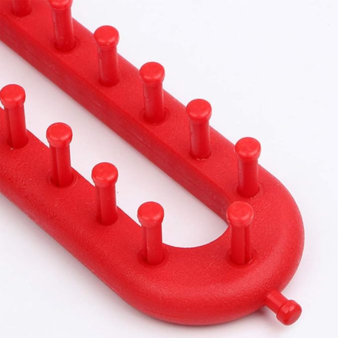 Rectangle Knitting Loom Set, Plastic Rectangle Crochet Hook with Needles Weaving Tool Set, DIY Crocheting Handmade Craft Kit Long Looms Scarf Sweater Shawl Stitch Knit Blankets(Color:26cm)