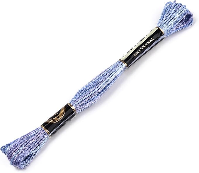 FASHEWELRY 10 Skeins Embroidery Floss Thread 0.5mm Dyed Cross Stitch Floss 6-Ply Friendship Bracelet String for Jewelry Making Bracelets Sewing Knitting Stitching Craft DIY (Lavender)
