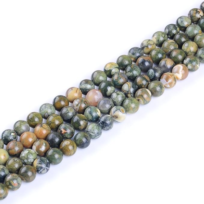 4mm Natural Kambaba Jasper Gemstone Round Loose Beads Crystal Stone Bracelet Necklace Accessories Crafts for Jewelry Making DIY,1 Strand 15"