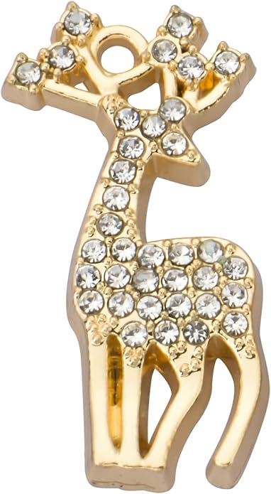Pack of 20 Rhinestone Charms Gold Plated Pendants Pave Crystal Accessories for Necklace Bracelet Jewelry Making DIY Crafting