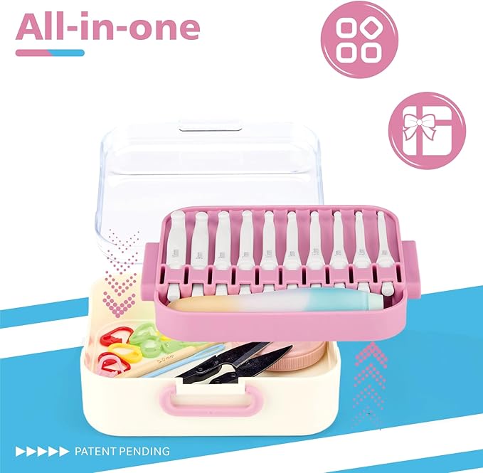 Crochet Hooks Set - Gel-Infused Jelly Touch Ergonomic Handle, 10 Sizes Interchangeable, All-in-One Kit with Organized Case for Beginners & Crafters