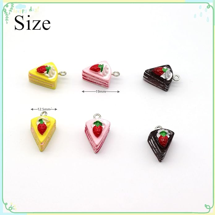 Resin Ice Cream Flower Dice Pendant Charms Colorful DIY Pendant Making Charm for Bracelet Necklace Earrings Keychain Craft
