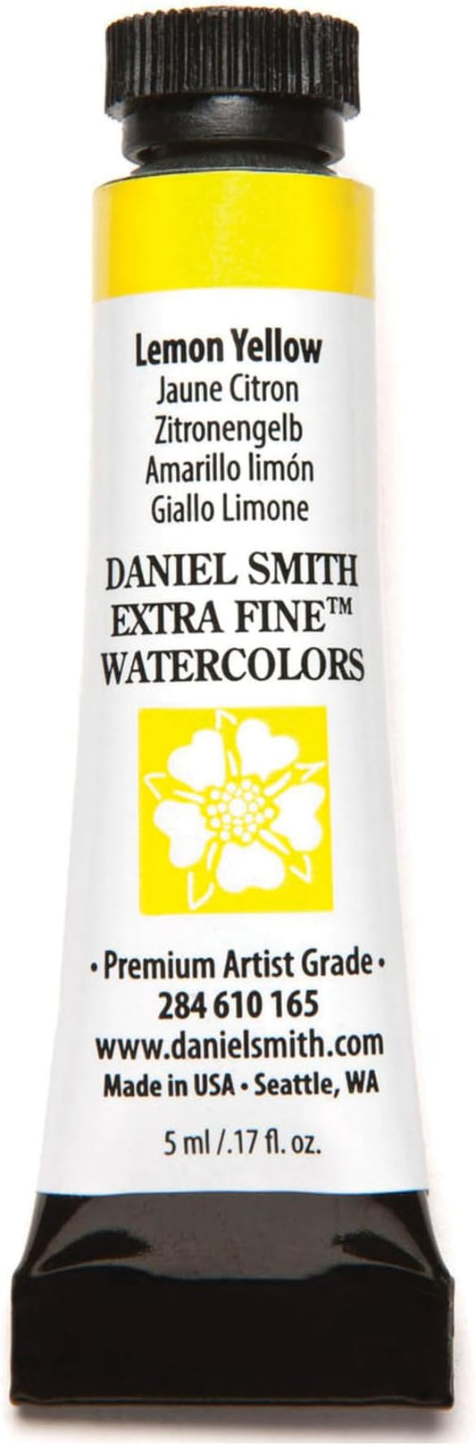 Daniel Smith Extra Fine Watercolor Paint, 5ml Tube, Lemon Yellow, 284610165, 0.17 Fl Oz (Pack of 1)